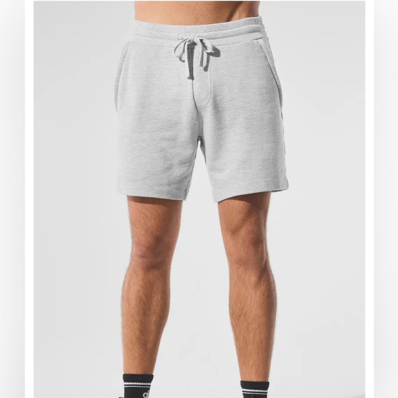 ALO Men's Light Gray Chill Shorts - Picture 1 of 4